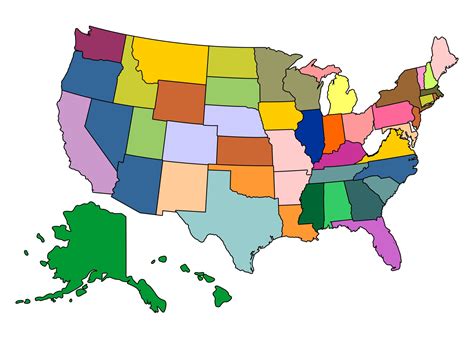 MAP Color Map Of The United States